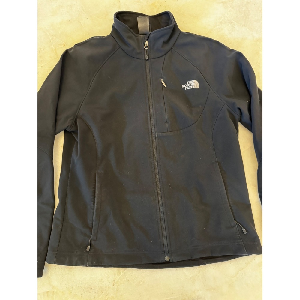 The North Face Womens Apex Bionic Softshell Jacket Black Full Zip Large W-040
